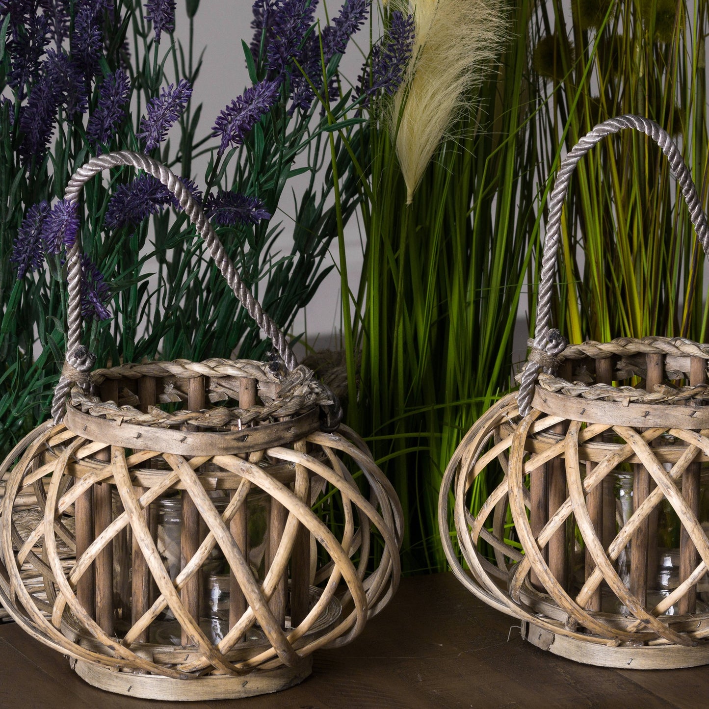 Large Wicker Basket Lantern