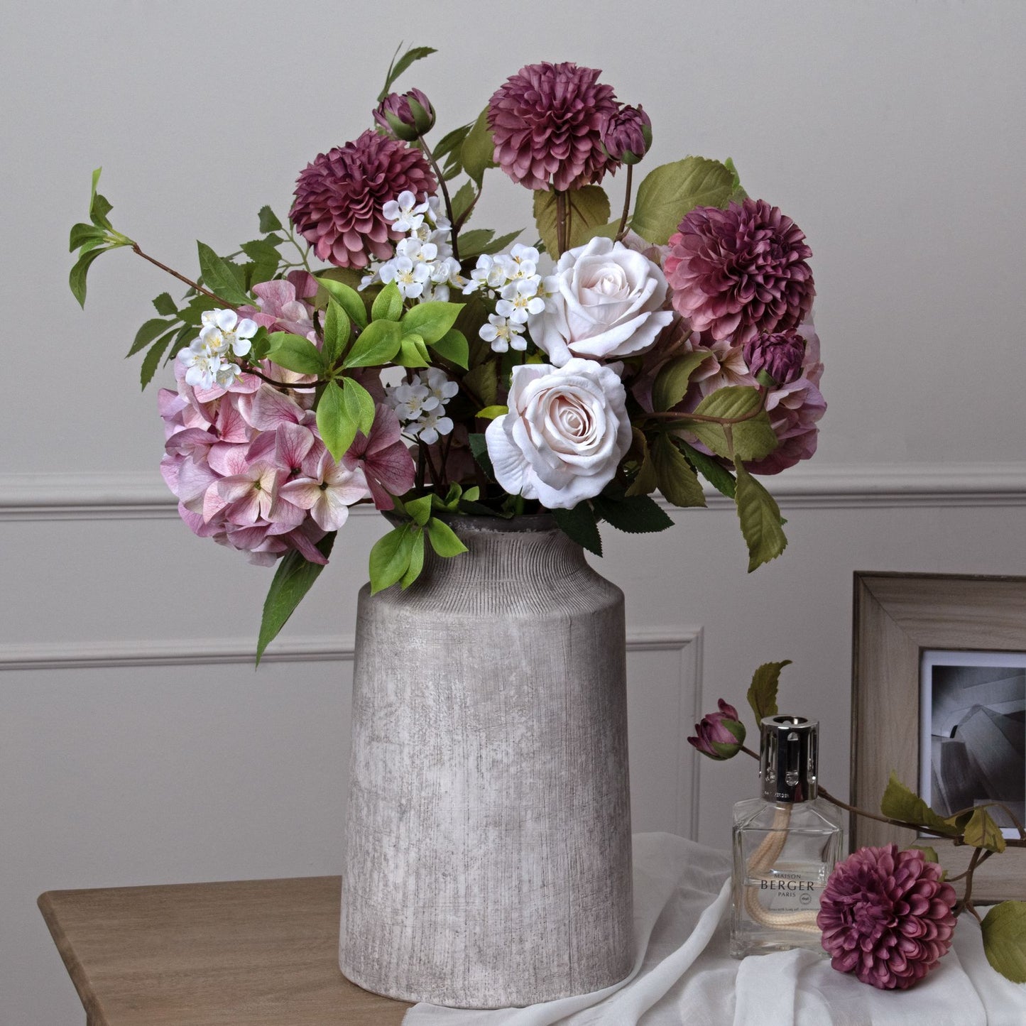 Shabby Pink Single Hydrangea