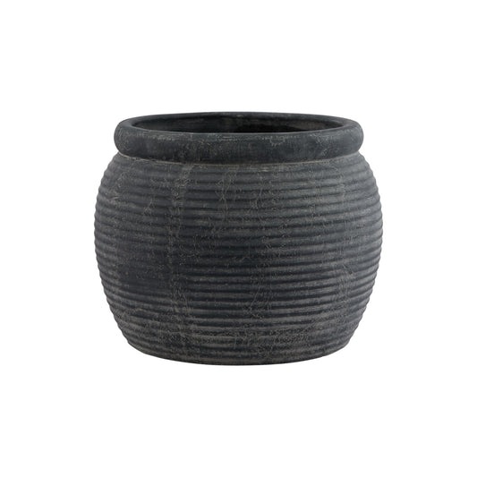 Amalfi Grey  Rimmed Plant Pot