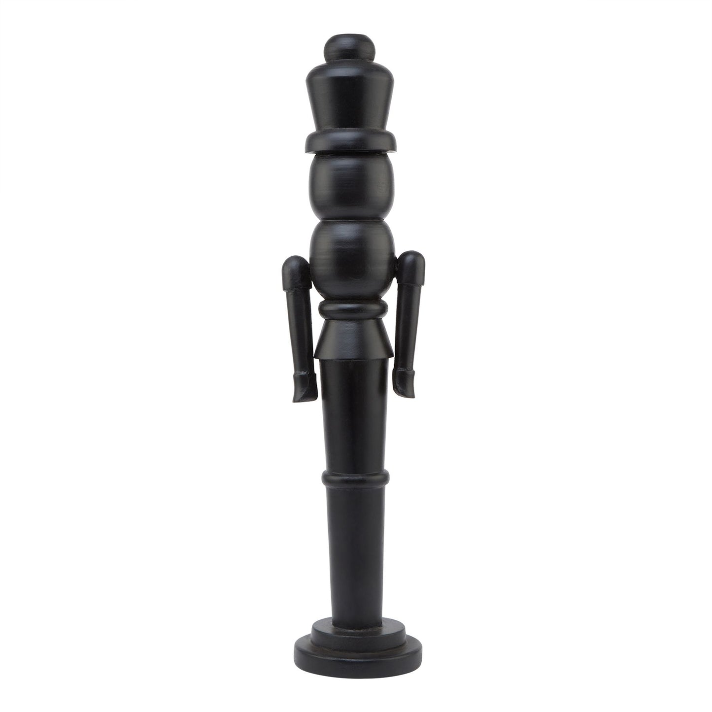 Minimalist Black Wooden Large Nutcracker Decoration