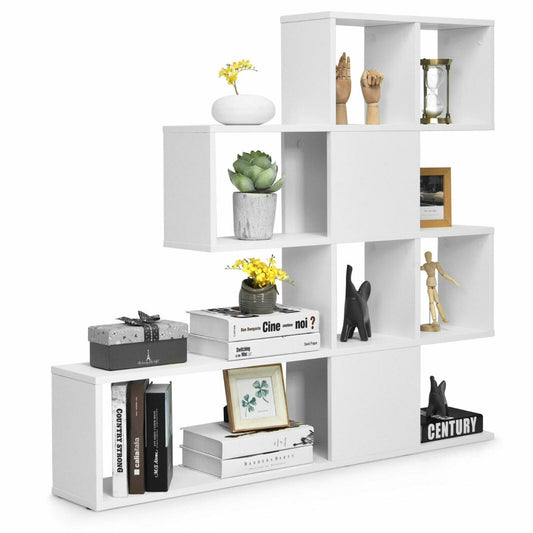 5-Tier Display and Storage Bookshelf for Home and Office-White